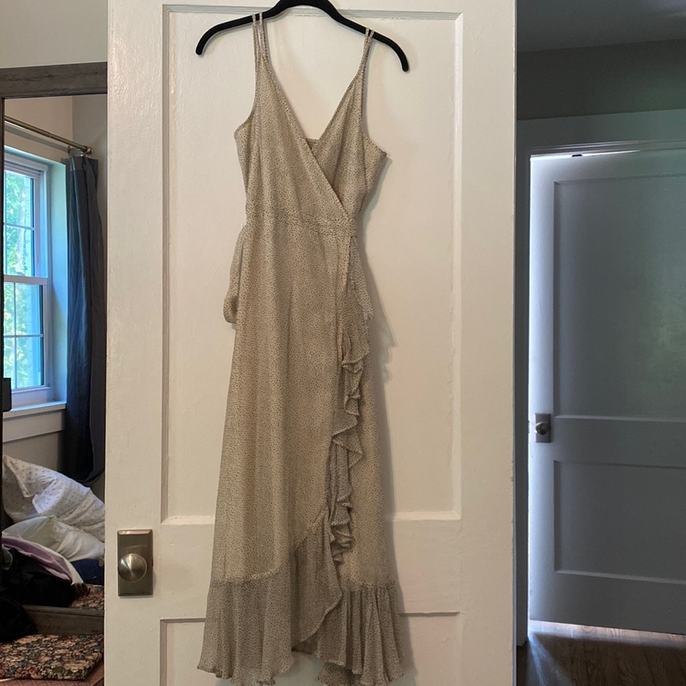 all saints dayla speckle wrap dress